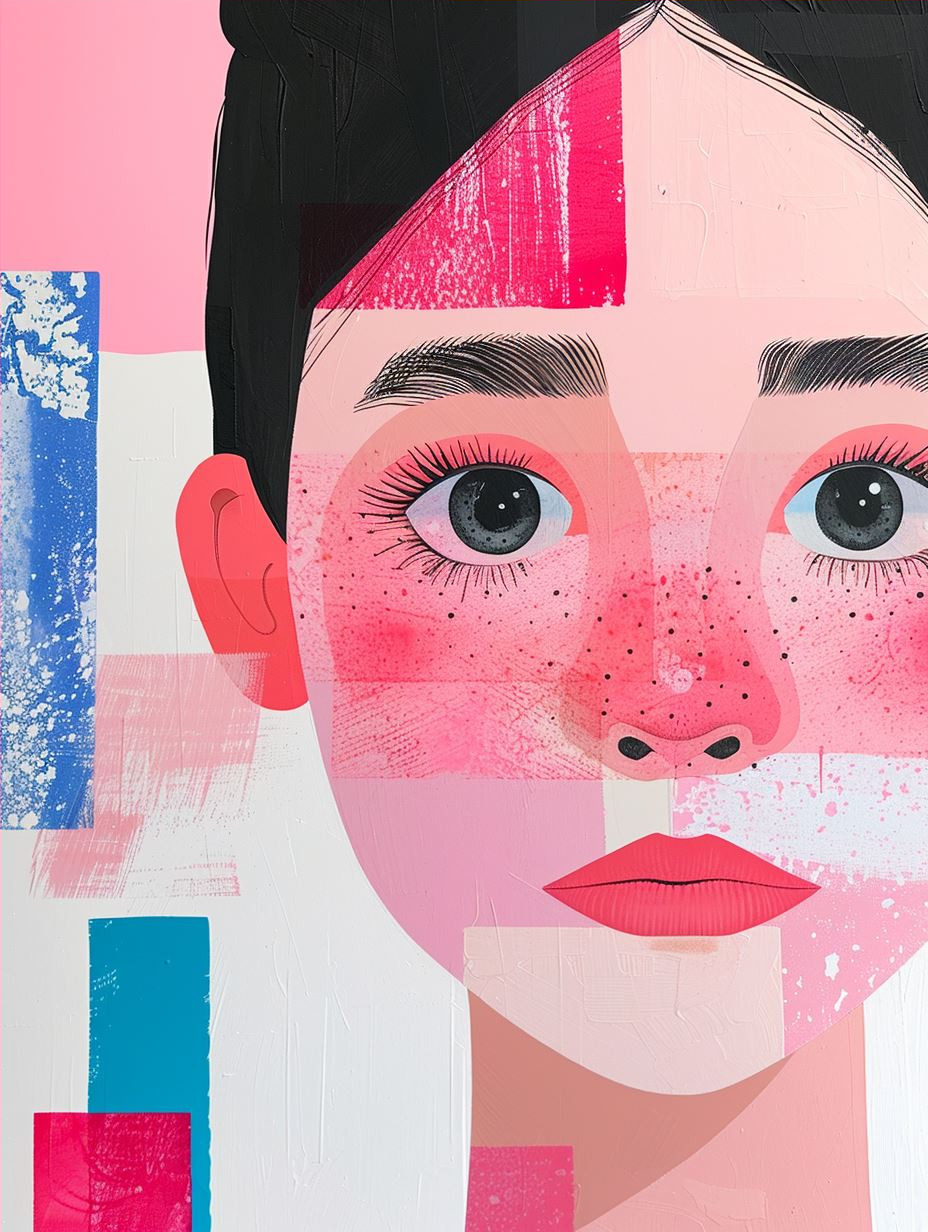 Neon Collage Portrait Art - Image 4