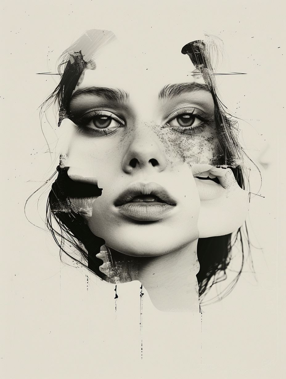 Fragmented Beauty: A Study in Contrast - Image 1