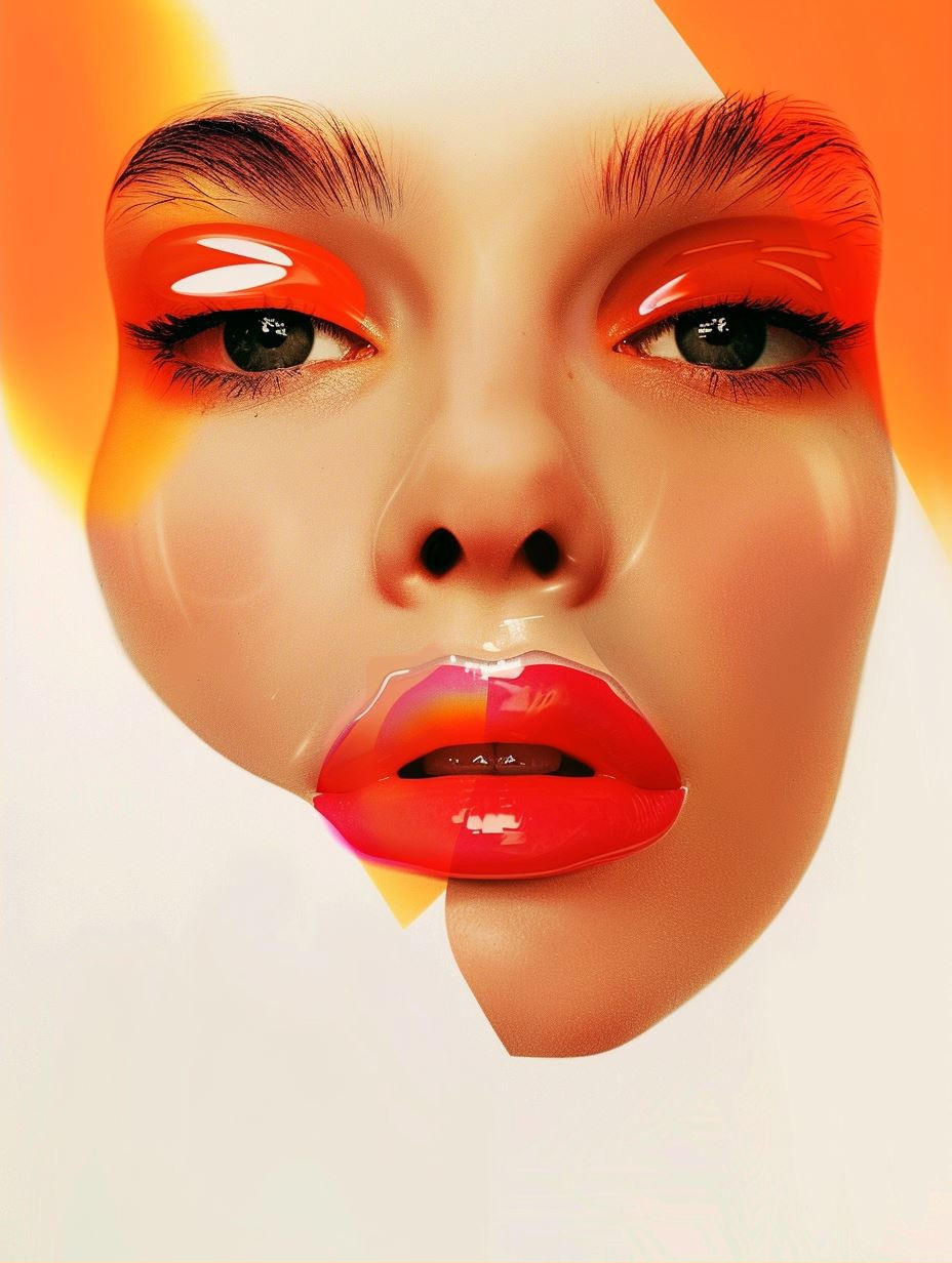 Prismatic Amber Light Portrait - Image 2