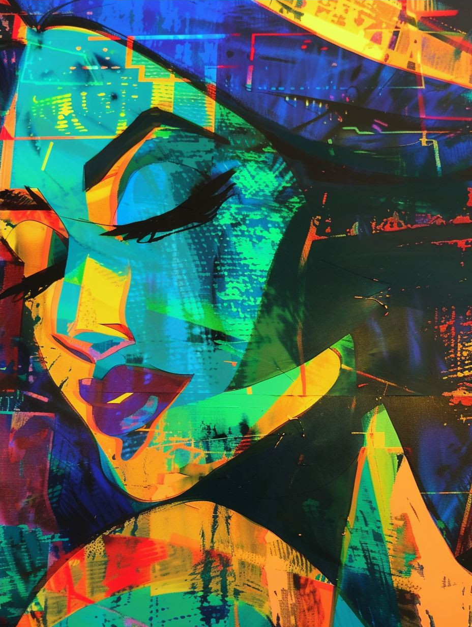 Neon Fragmented Urban Portrait - Image 4
