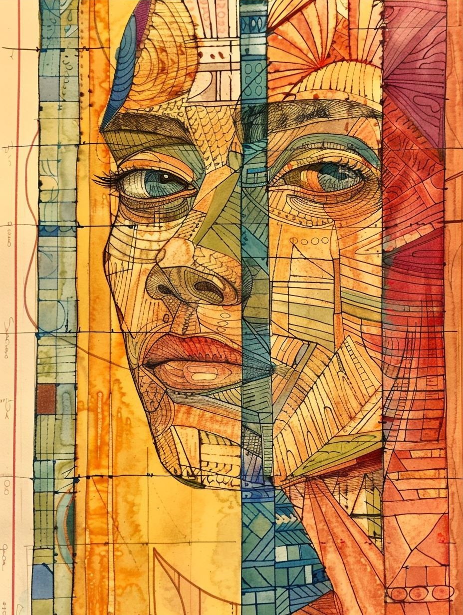 Fragmented Portraits in Warm Hues - Image 3