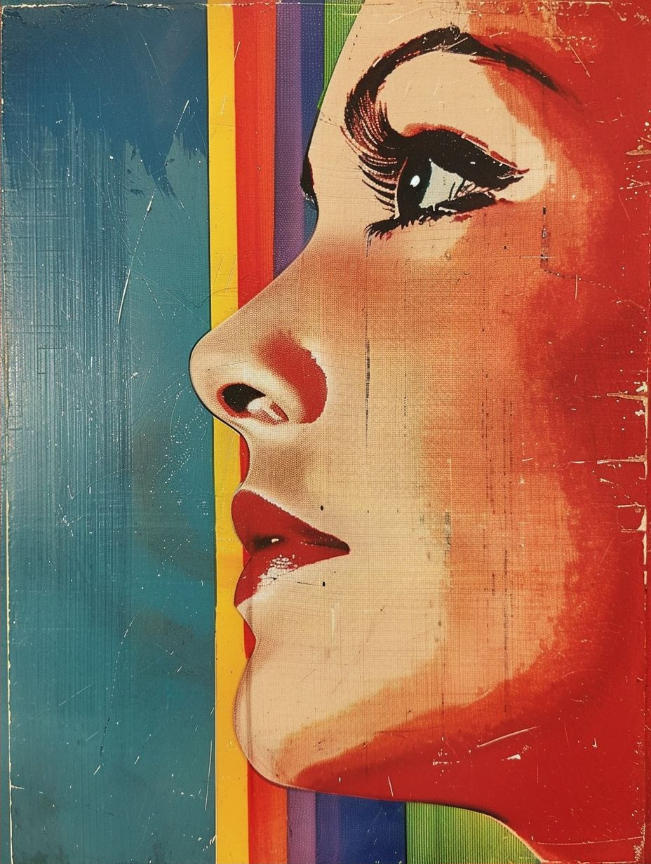 Vintage Mid Century Portrait Collage - Image 2