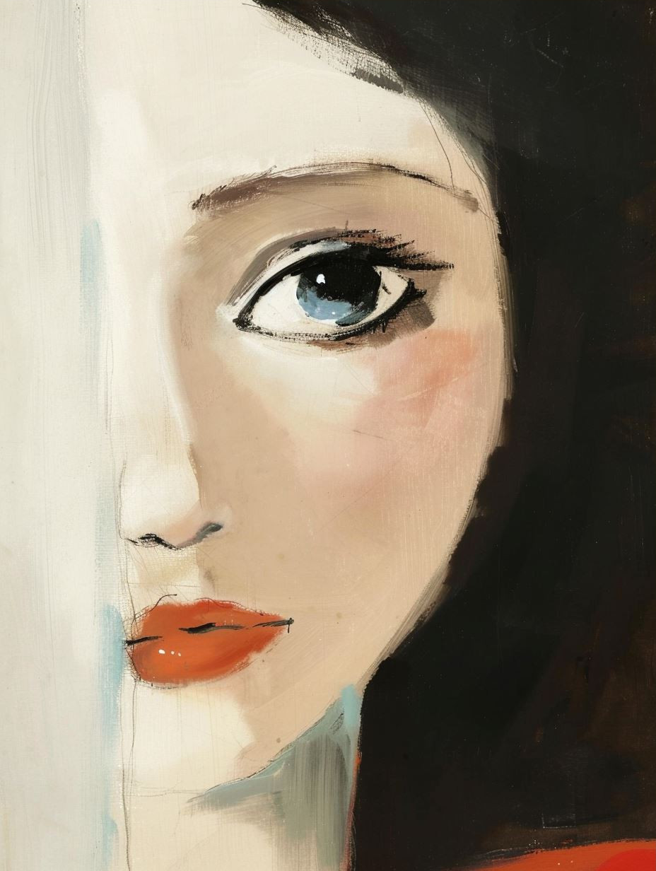 Fragmented Gaze in Pale Tones - Image 3
