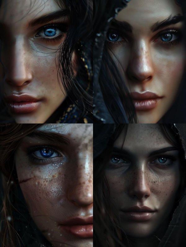 Azure Gaze: Hyper-Realistic Portrait Study