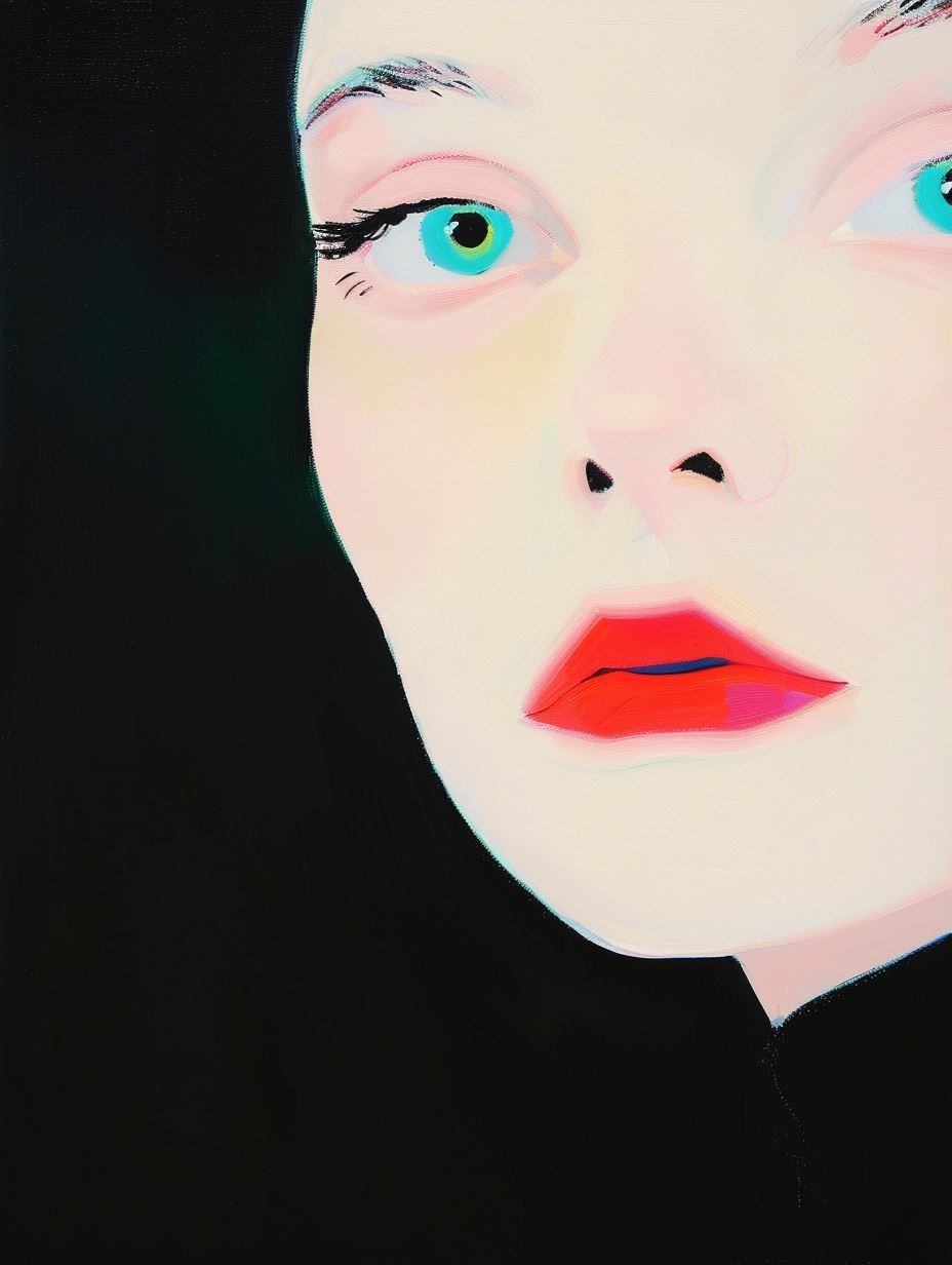 Neon Pastel Portrait Study - Image 3