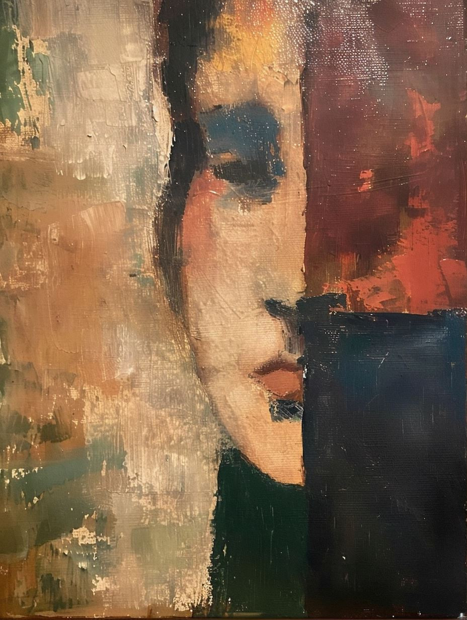 Fragmented Gaze in Oil - Image 1