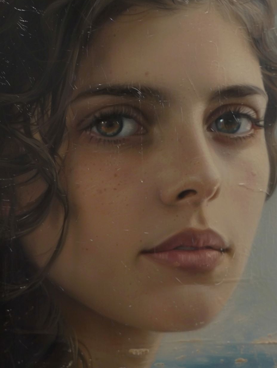 Weathered Gaze of Timeless Beauty - Image 3