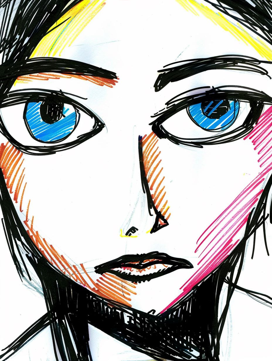 Abstract Expressionist Portrait Sketches - Image 3