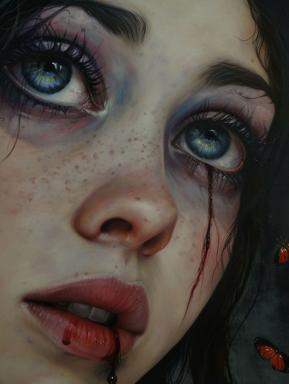 Haunting Gazes of Sorrow - Image 1