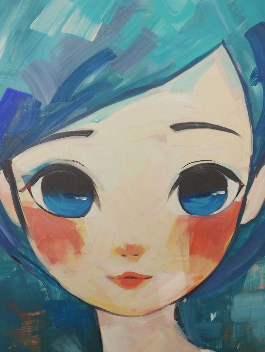 Ethereal Azure Dream Portrait