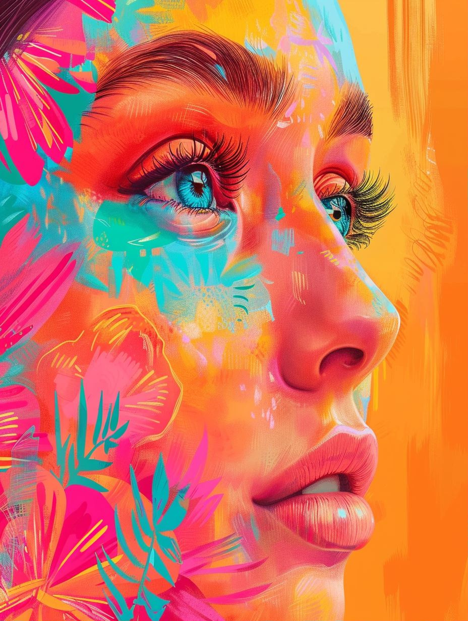 Vibrant Floral Portraits of Ethereal Beauty - Image 1