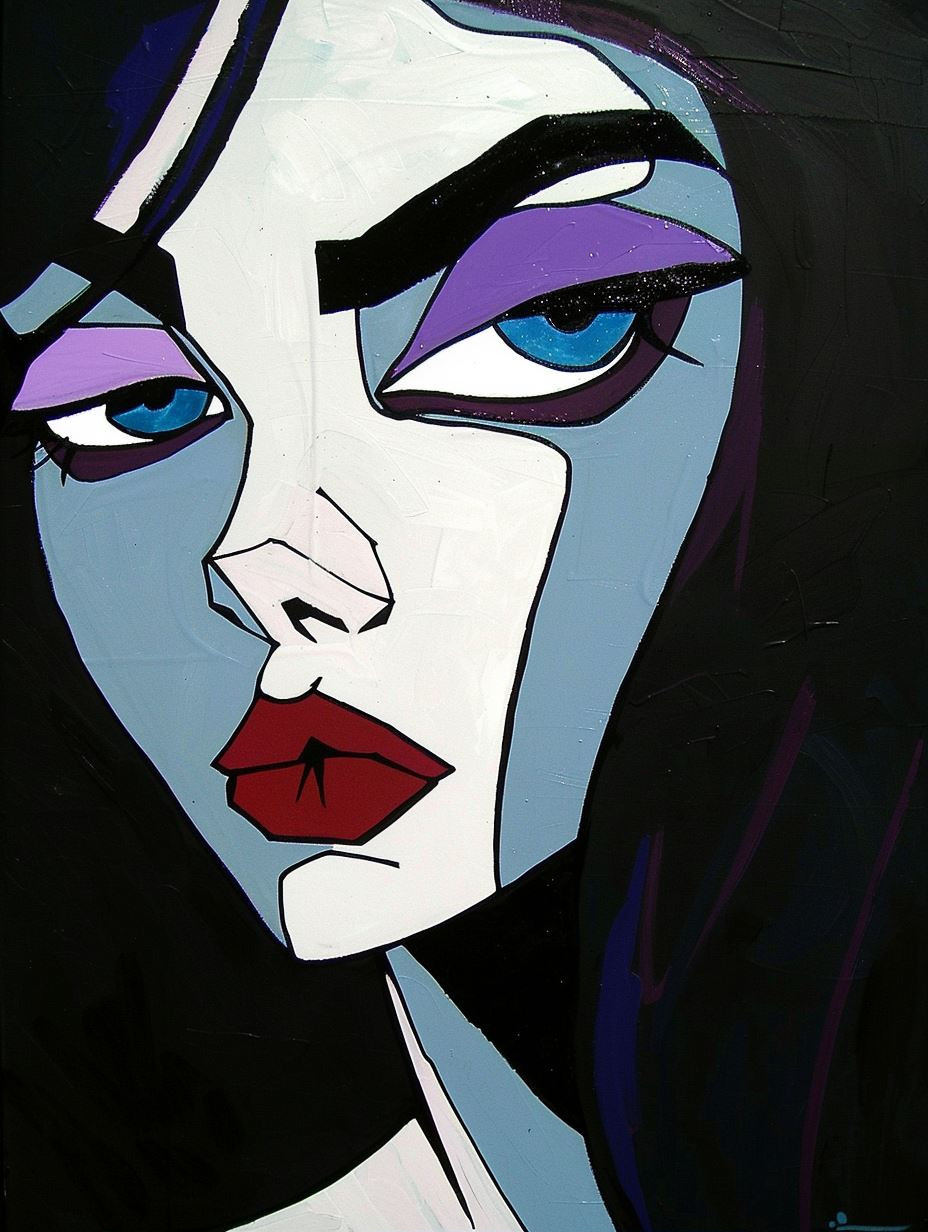 Angular Neo-Noir Stylized Portrait - Image 2