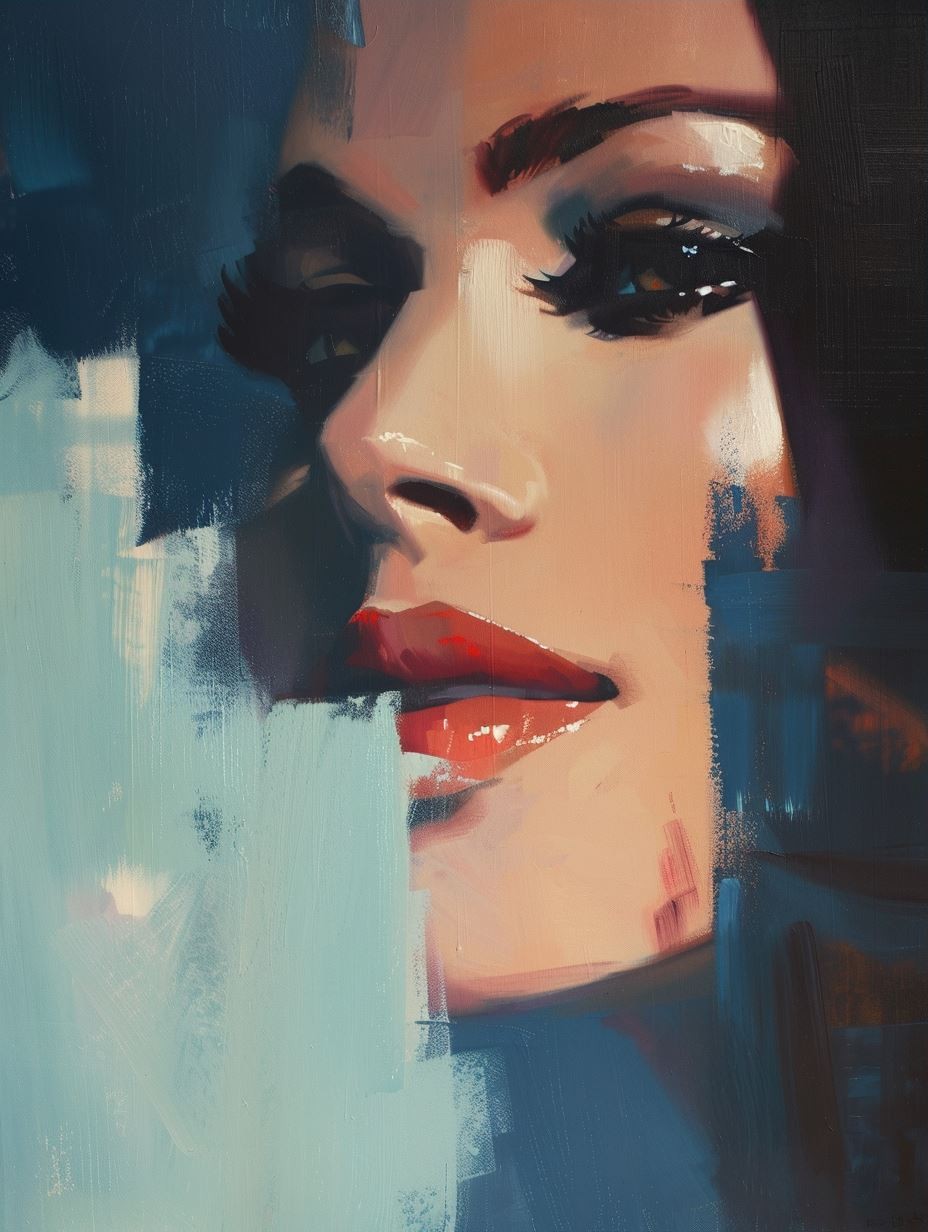 Modern Impressionist Digital Portrait - Image 3