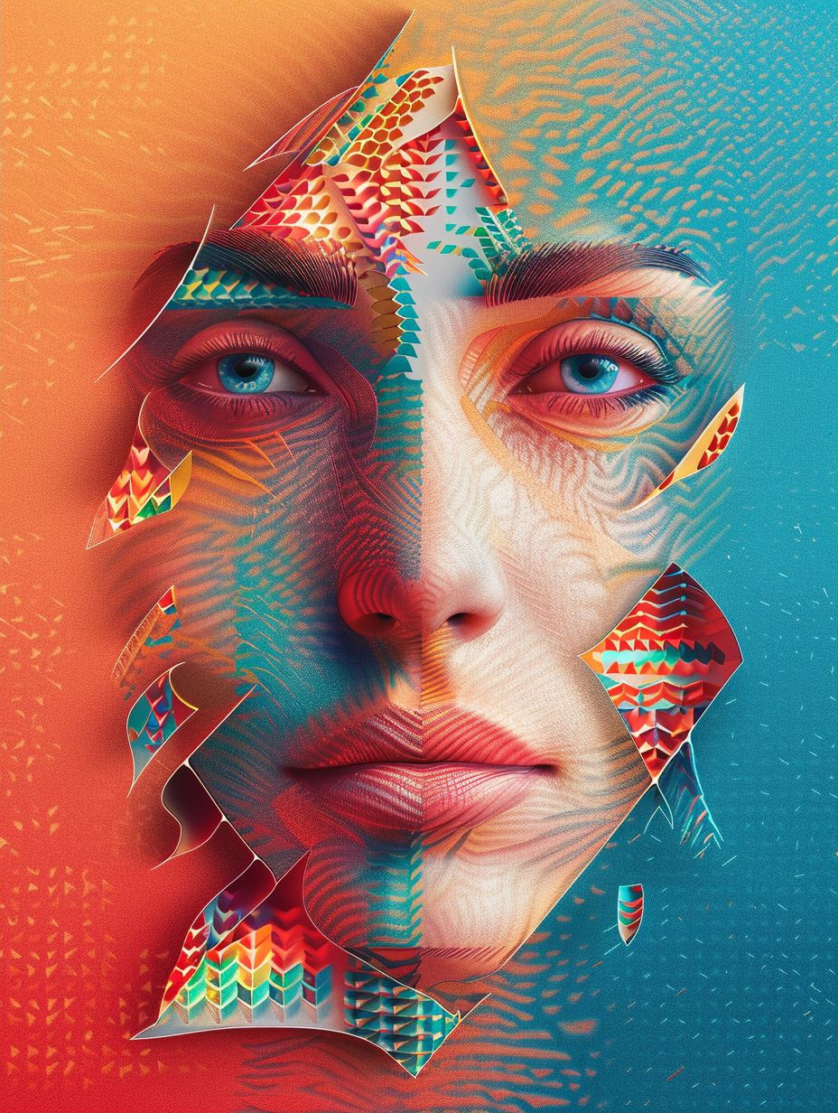 Prismatic Digital Fragment Portrait - Image 2