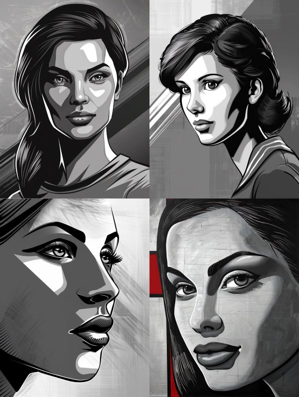 Noir Cinematic Digital Portraits