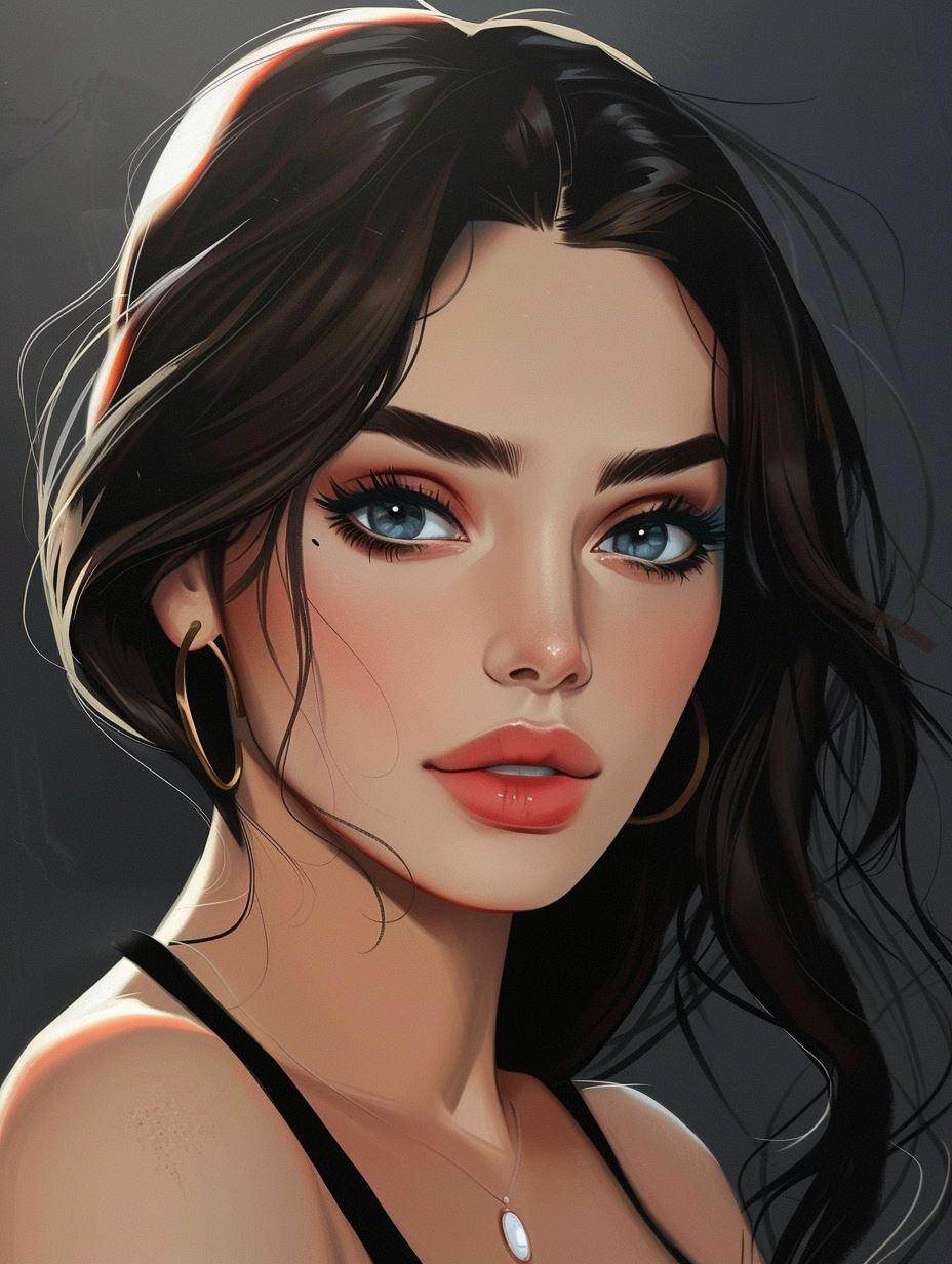 Digital Art Evolution of Female Portraits - Image 1