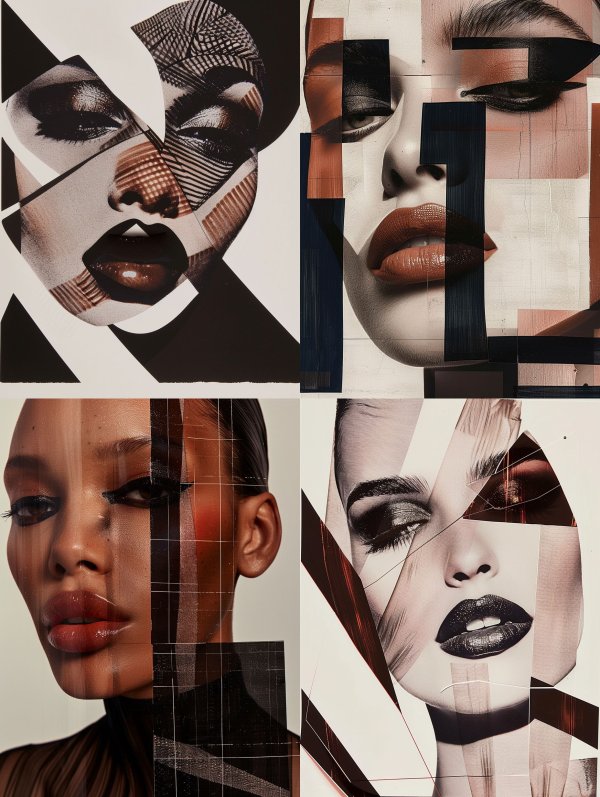 Fragmented Beauty: A Study in Geometric Portraits