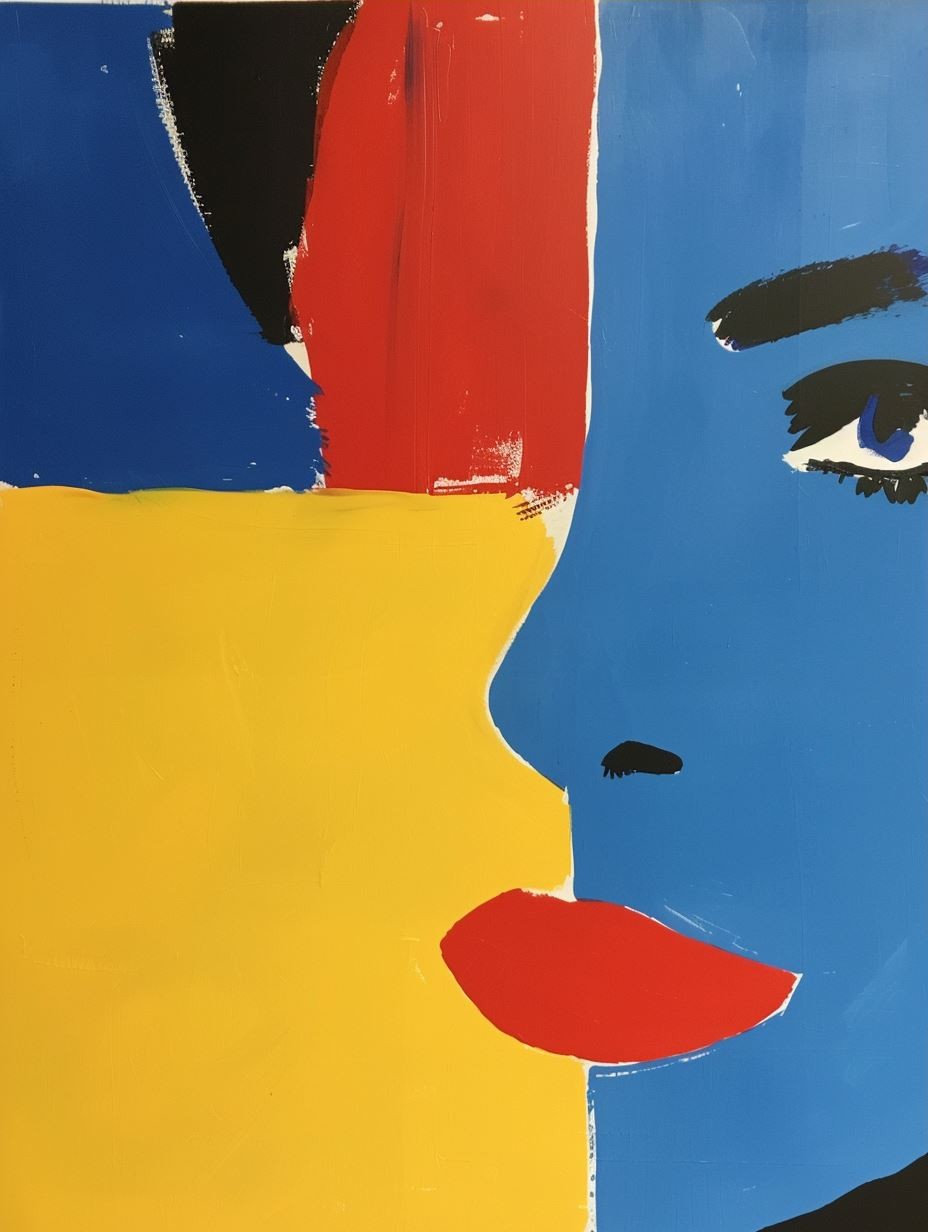 Bold Primary Pop Art Portrait - Image 3
