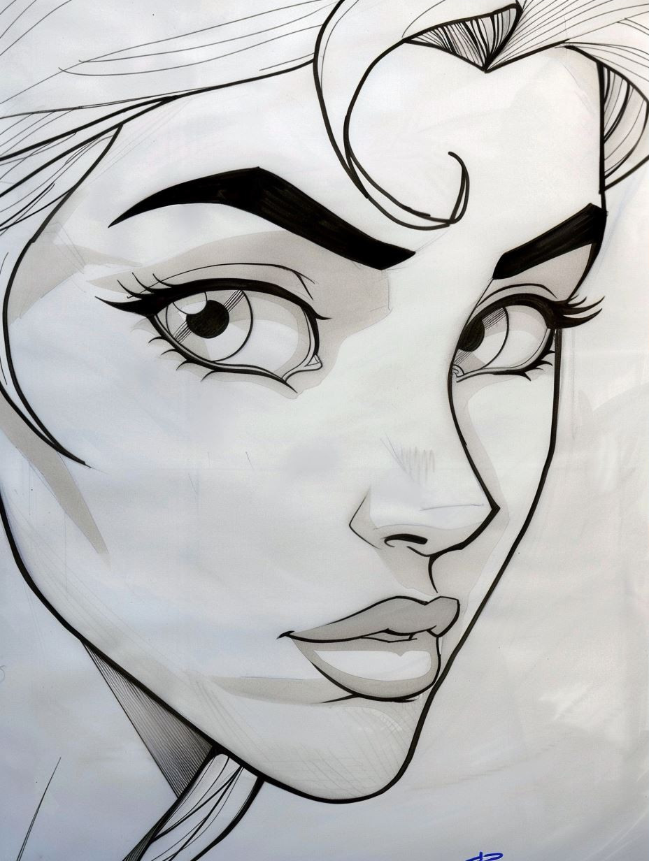 From Sketch to Color: Digital Portrait Evolution - Image 3