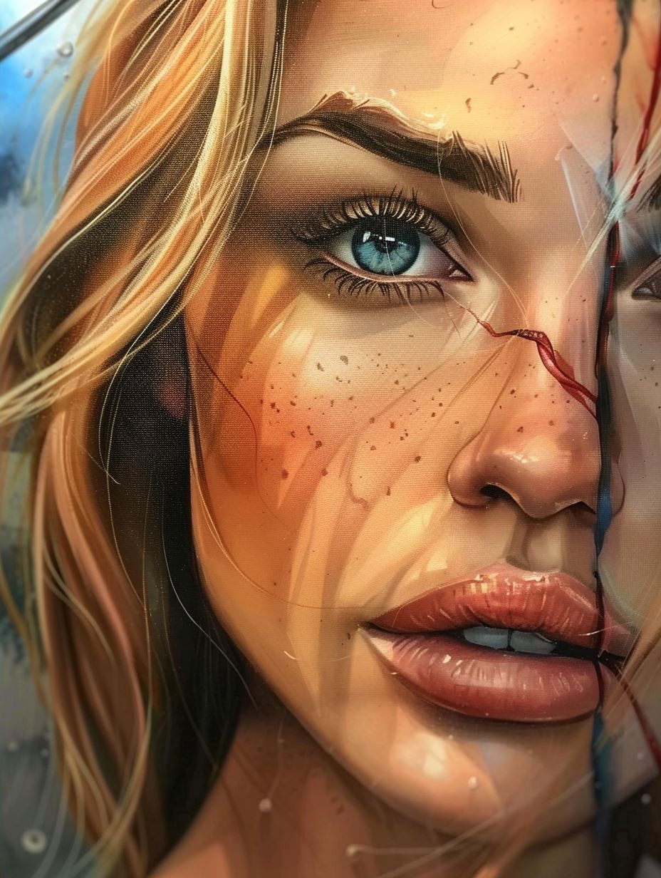 Radiant Gaze in Soft Light - Image 2