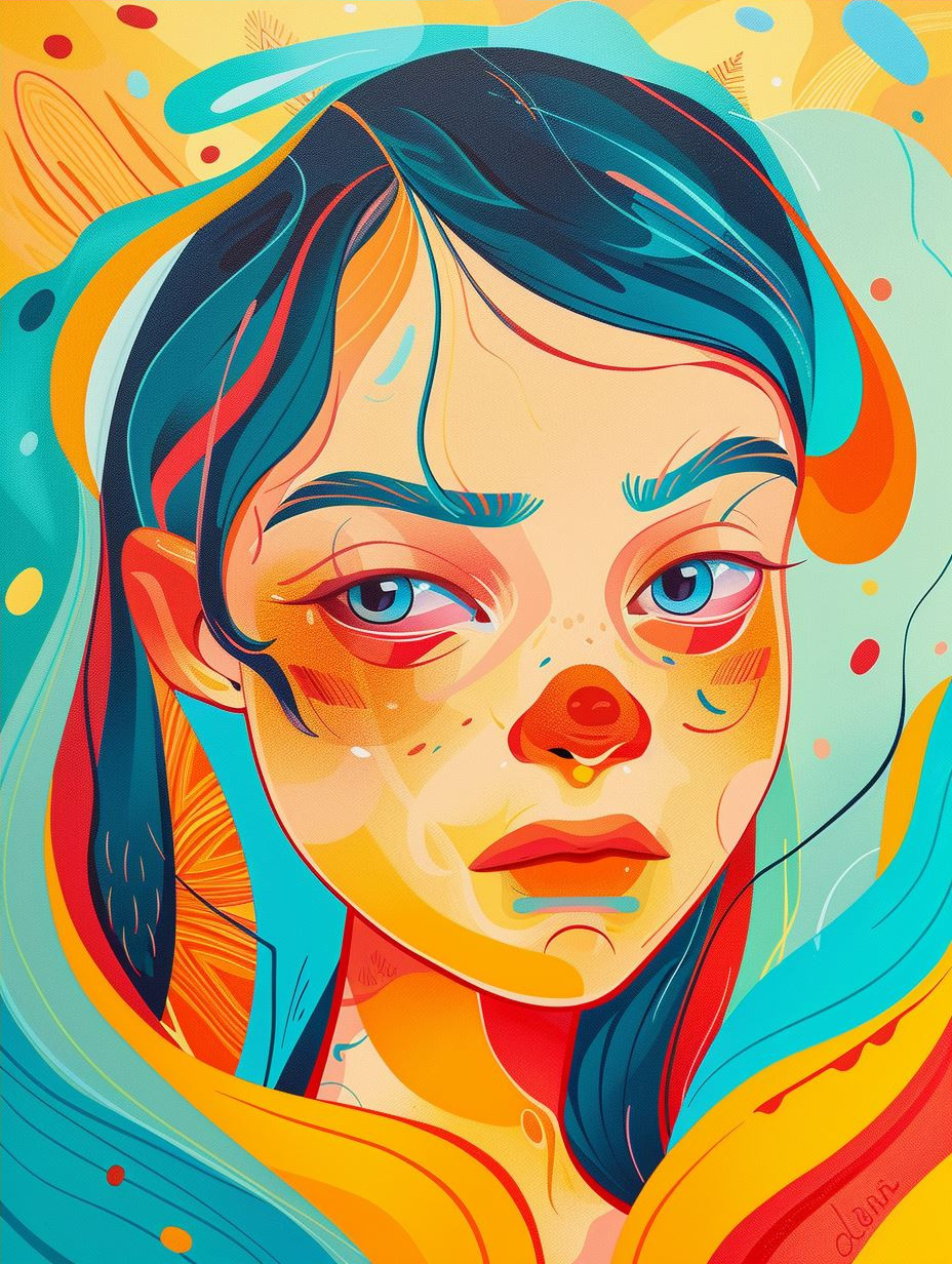 Prismatic Fluidity Portrait Study - Image 4