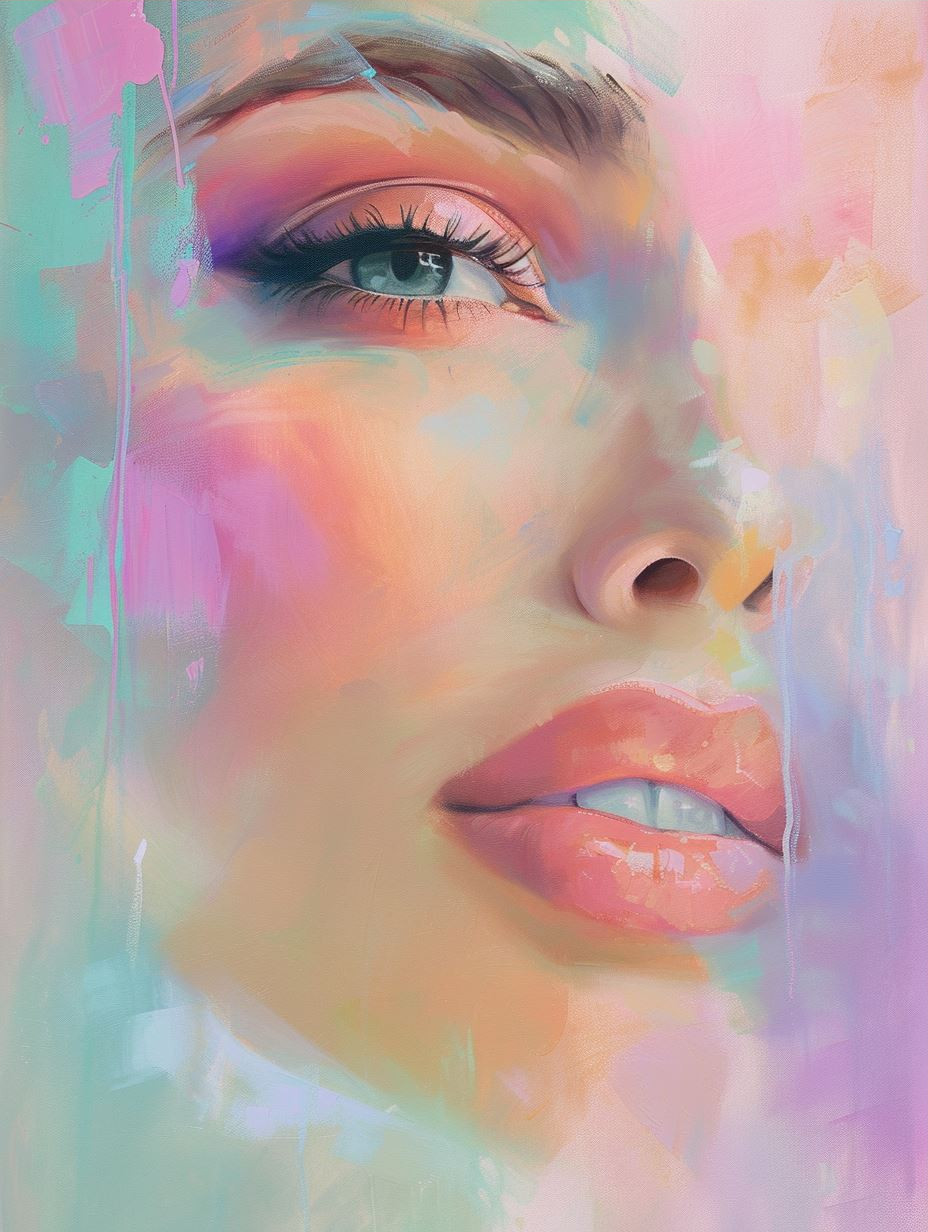 Ethereal Blooms: A Pastel Portrait Series - Image 3