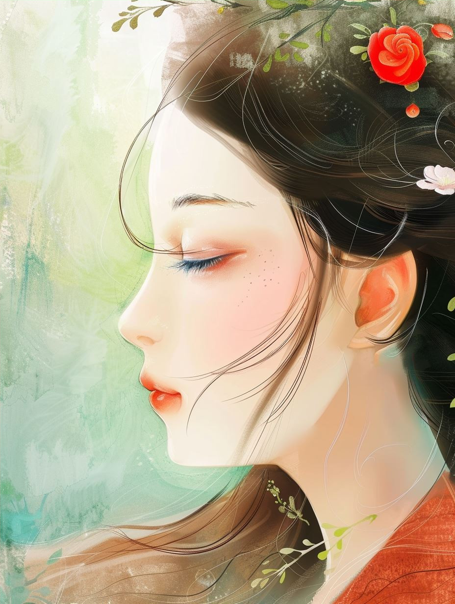 Ethereal Blooms: A Digital Portrait Series - Image 4