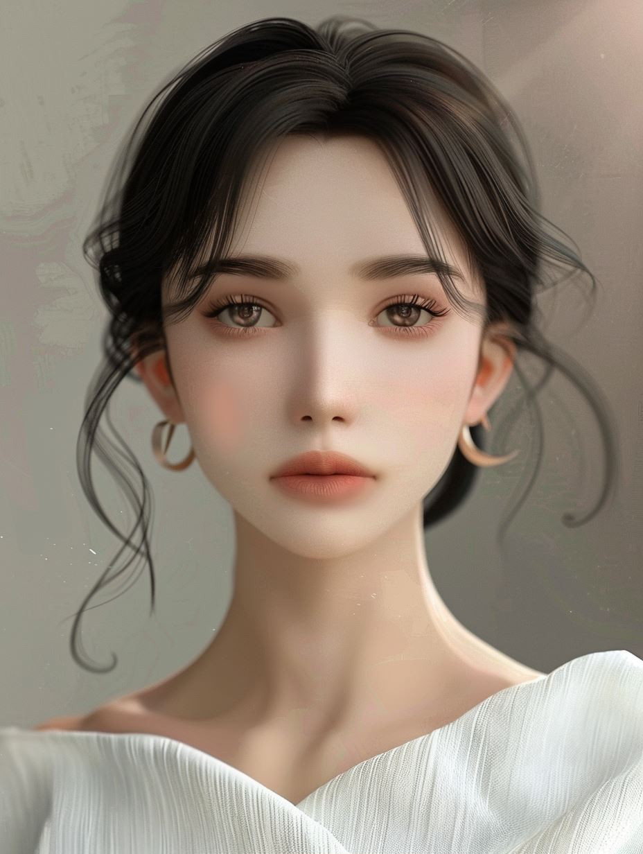 Ethereal Beauty: Digital Portrait Studies - Image 1