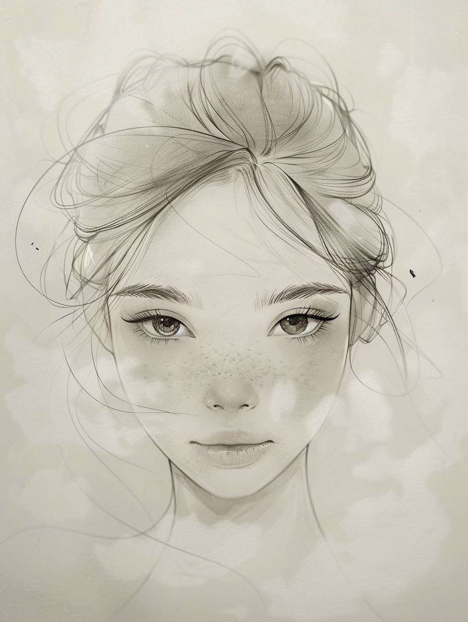 Ethereal Whispers in Graphite - Image 1