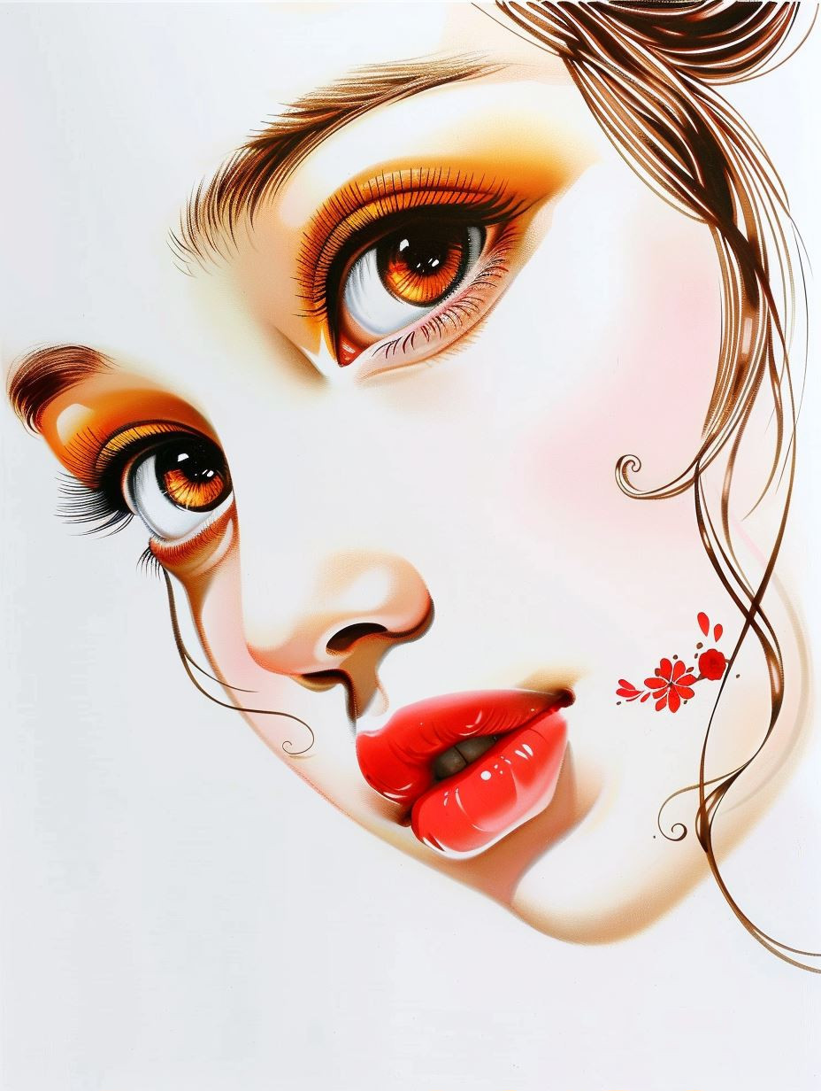 Ethereal Amber Gaze - Image 1