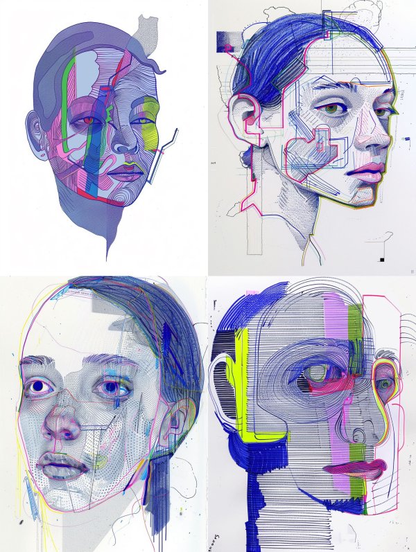 Fragmented Visions: Abstract Digital Portrait Studies