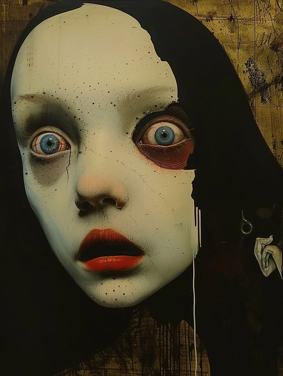 Haunting Gaze of Gothic Sorrow - Image 2