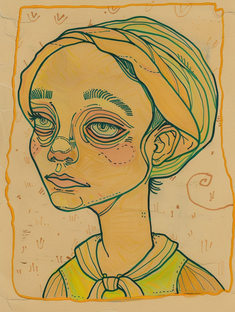 Surrealist Portraits in Vibrant Neon Hues - Image 2