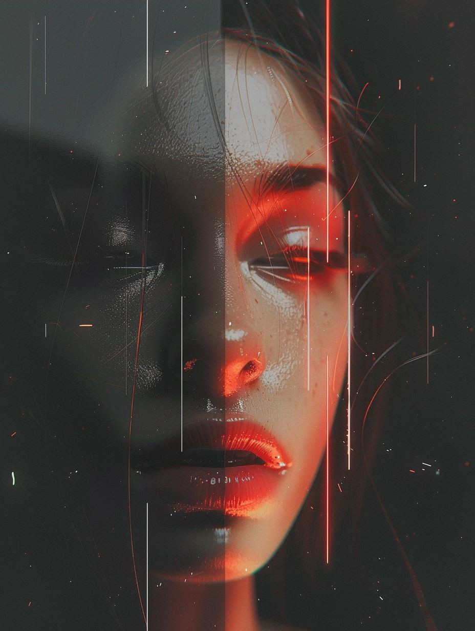 Crimson Shadows Ethereal Portraits - Image 3