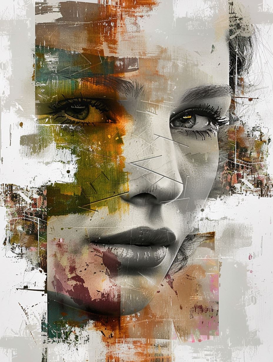 Abstract Fragmented Portrait