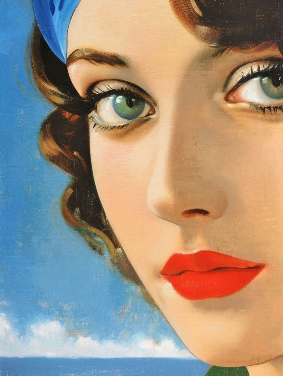 Vintage Mid-Century Glamour Portrait - Image 2