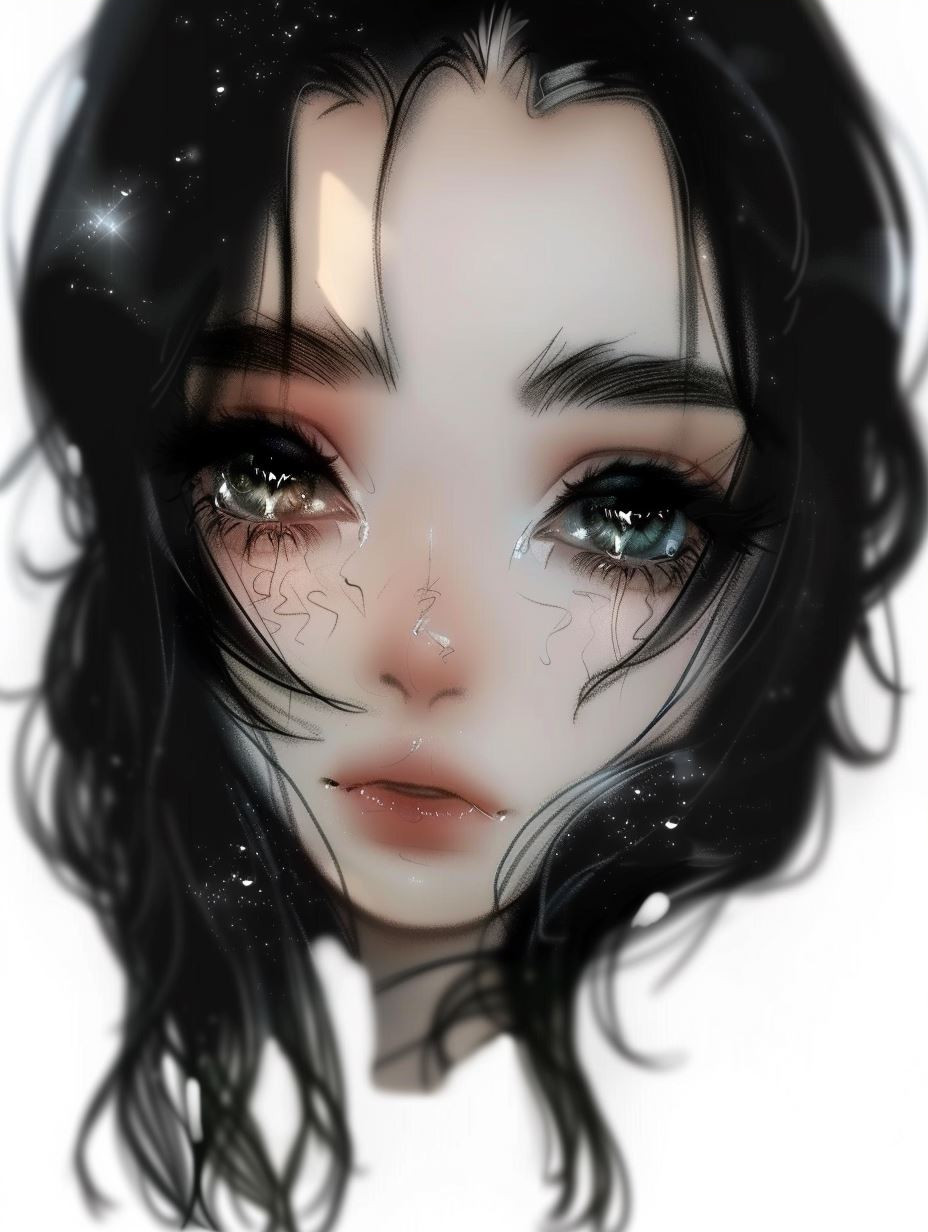 Melancholic Digital Watercolor Portraits - Image 3