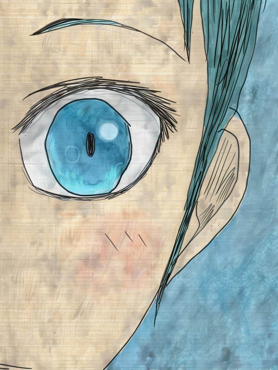 Ethereal Blue Eyed Anime Portraits - Image 4