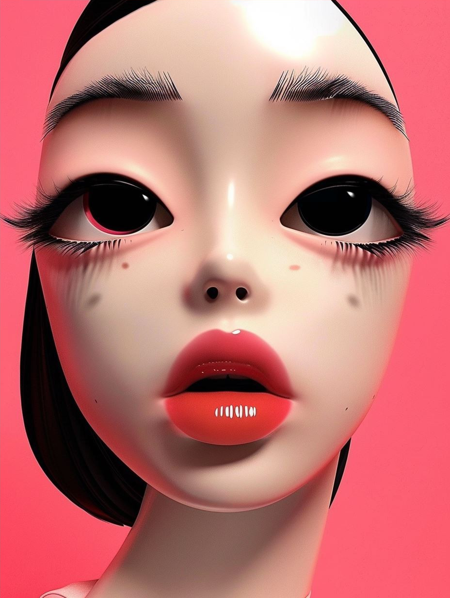 Surreal Digital Portraits of Stylized Faces - Image 4