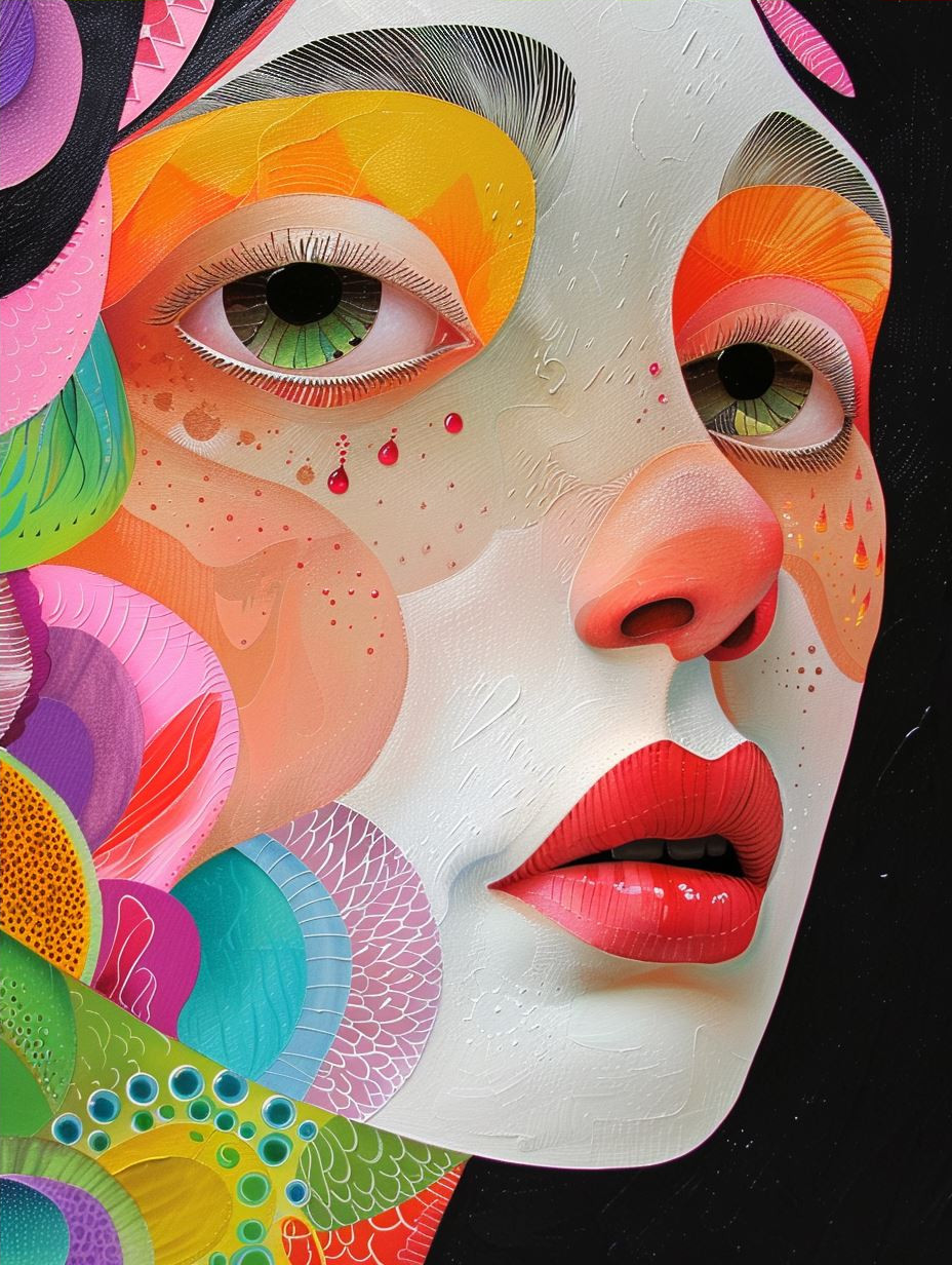 Floral Surrealism Portrait Study - Image 4