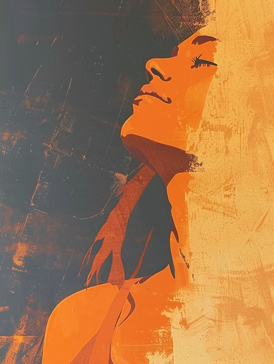Amber Hues Urban Portrait - Image 4