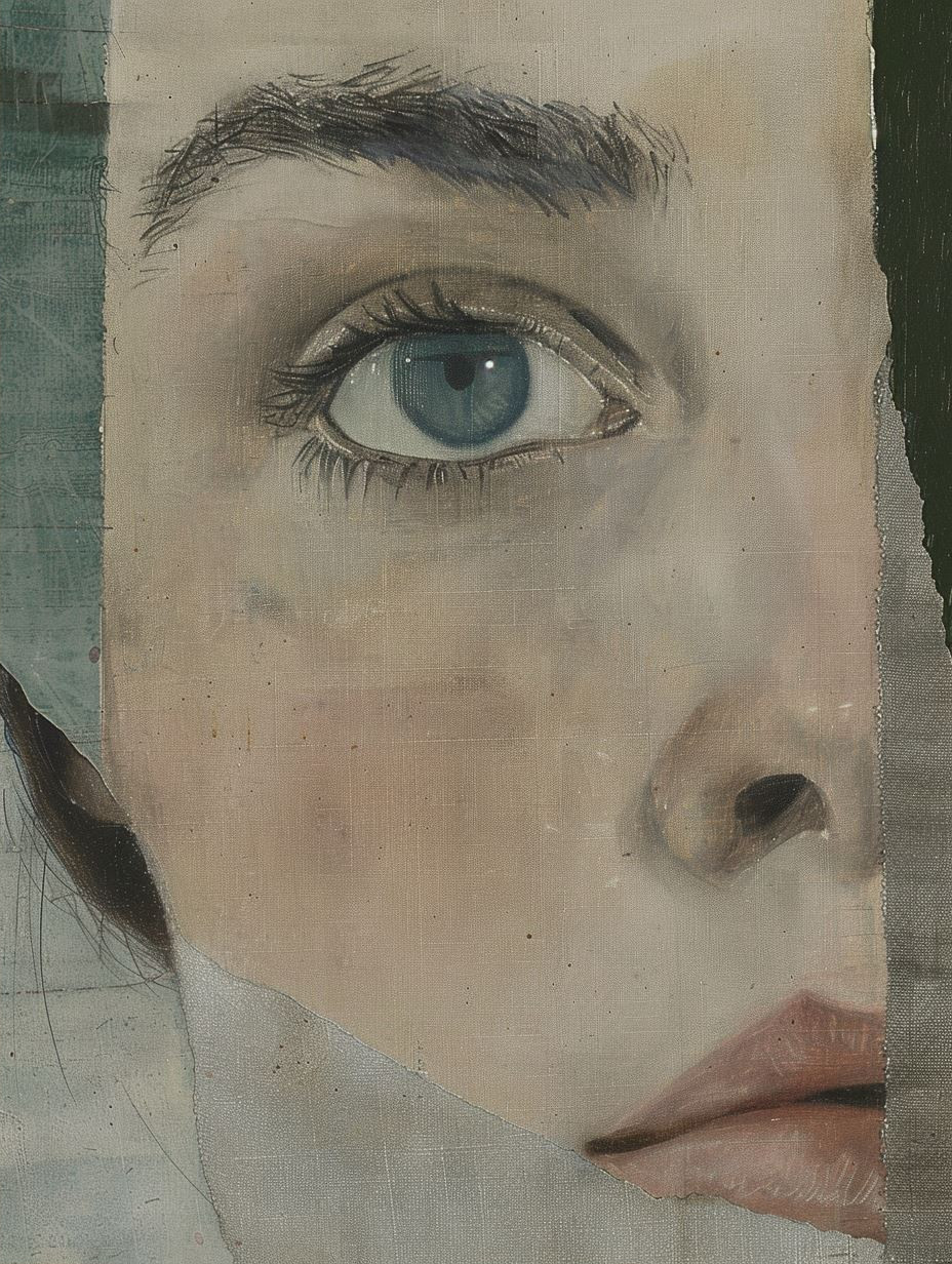 Fragmented Gazes in Green - Image 2
