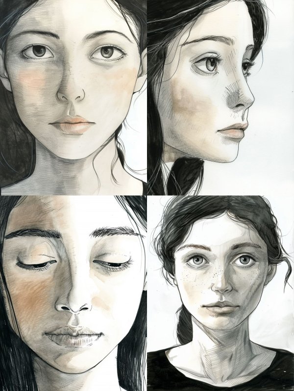 Four Perspectives of a Solemn Gaze
