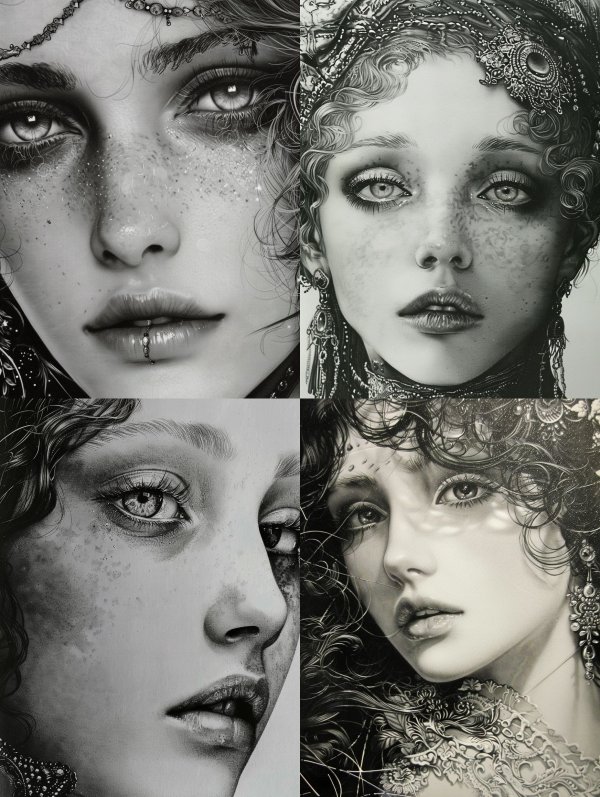 Ethereal Visions in Monochrome