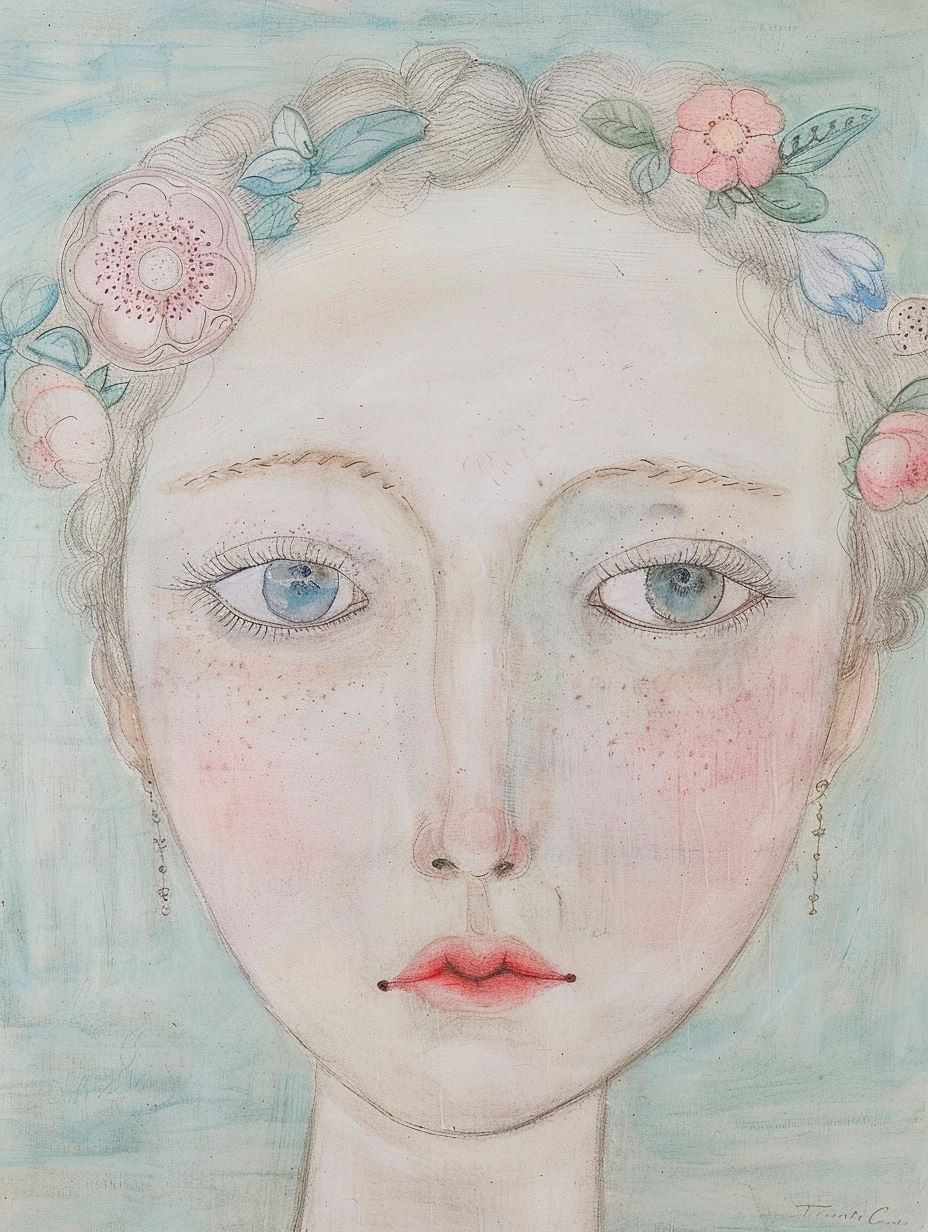 Ethereal Bloom Portrait Study - Image 3
