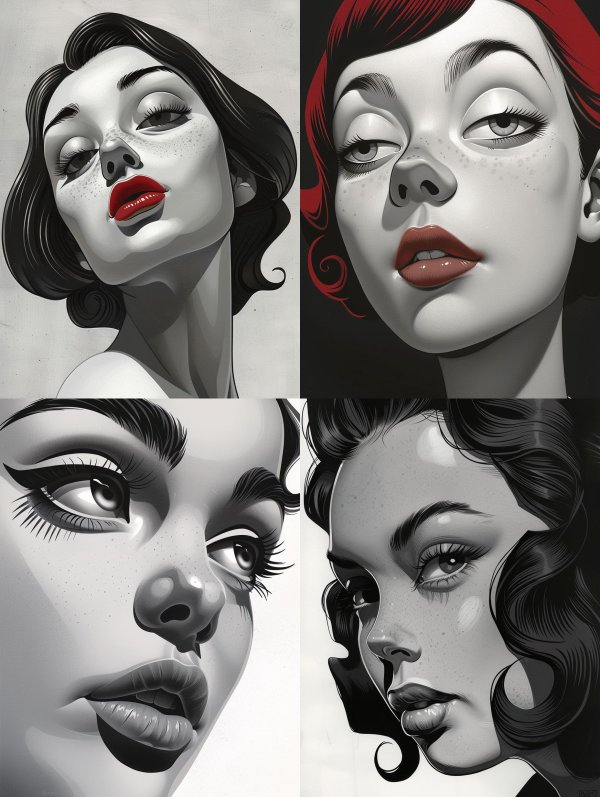 Vintage Noir Glamour Portraits