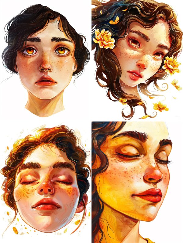Amber Gaze Portrait