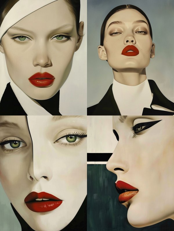 Hyper-Realistic Minimalist Beauty Portrait