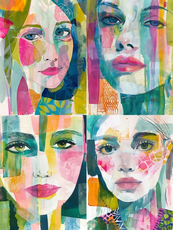 Abstract Prism Portraiture Series