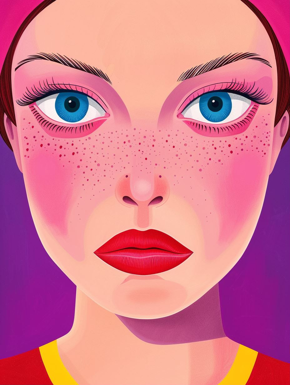 Vibrant Modern Portrait Art Study - Image 1